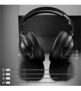 FINGERTIME A06 Over-Ear Headset ANC Active Noise Cancelling 3 Modes Bluetooth Gaming Headphones - Black