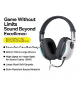 BASEUS Goplay 1+ Max Gaming Wired Headphones 7.1 Virtual Surround Sound Headset - Moon White