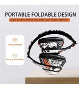 AKZ 36 Creative Graffiti Bluetooth Headphone FM Radio Foldable Stereo Wireless Headset - Black