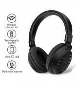 AKZ 35 Over-Ear Bluetooth Headphone Foldable Stereo Music Wireless Headset - Black