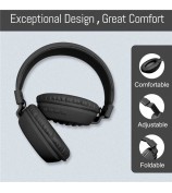 AKZ 35 Over-Ear Bluetooth Headphone Foldable Stereo Music Wireless Headset - Black