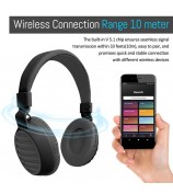 AKZ 35 Over-Ear Bluetooth Headphone Foldable Stereo Music Wireless Headset - Black