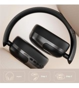 AKZ 29 Over-Ear Bluetooth Headphone Foldable Stereo Music Wireless / AUX Wired Headset - Black