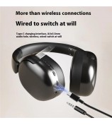 AKZ 29 Over-Ear Bluetooth Headphone Foldable Stereo Music Wireless / AUX Wired Headset - Black