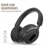 AKZ-25 Bluetooth 5.3 Over-Ear Headphones 100-Hour Standby Wireless Headset for Cellphone PC Laptop - Black