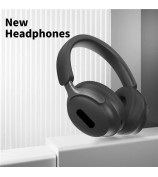 AKZ-25 Bluetooth 5.3 Over-Ear Headphones 100-Hour Standby Wireless Headset for Cellphone PC Laptop - Black