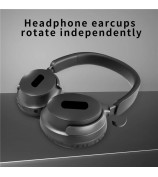 AKZ-25 Bluetooth 5.3 Over-Ear Headphones 100-Hour Standby Wireless Headset for Cellphone PC Laptop - Black