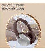 AKZ-30 Over-Ear Bluetooth 5.3 Headphones BT / TF / FM Modes HiFi Sound Wireless Headset - Brown