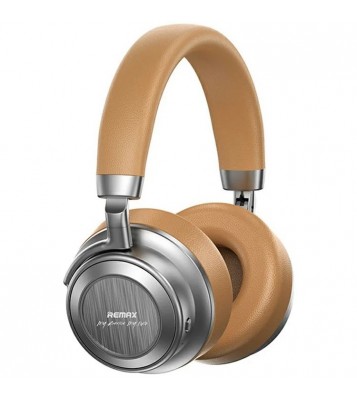 REMAX RB-980HB ANC Noise Reduction Metal Wireless Headphones Bluetooth Over-Ear Music Headset - Khaki