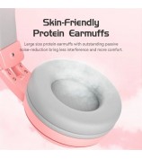 SY-G25 Deer Antler Wired Headset RGB Light Headphones with Noise Cancelling Mic 3.5mm Gaming Earphones for E-Sports - Pink