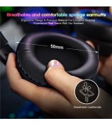 SOULBYTES S19 PC Gaming Headphone HiFi 3D Sound Wired Headset with RGB Colorful Light and Comfortable Headband