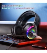 SOULBYTES S19 PC Gaming Headphone HiFi 3D Sound Wired Headset with RGB Colorful Light and Comfortable Headband
