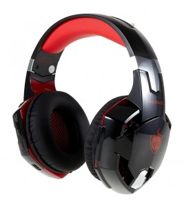 KOTION EACH G2000BT Stereo Gaming Headset Noise Cancelling Over Ear Headphones with Detachable Mic - Red