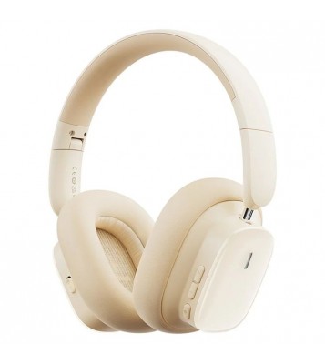 BASEUS Bowie H1i Noise-Cancellation Wireless Headphone Low Latency Bluetooth Headset - Stellar White