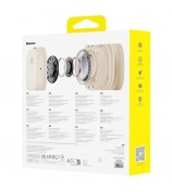 BASEUS Bowie H1i Noise-Cancellation Wireless Headphone Low Latency Bluetooth Headset - Stellar White