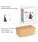OY631 Bluetooth 5.3 Headset Customer Service Headphone with Mic Noise-Cancelling Wireless Headset for Truck Driver