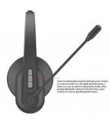 OY631 Bluetooth 5.3 Headset Customer Service Headphone with Mic Noise-Cancelling Wireless Headset for Truck Driver