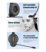 OY631 Bluetooth 5.3 Headset Customer Service Headphone with Mic Noise-Cancelling Wireless Headset for Truck Driver