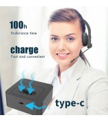 OY631 Bluetooth 5.3 Headset Customer Service Headphone with Mic Noise-Cancelling Wireless Headset for Truck Driver