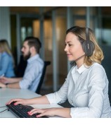OY631 Bluetooth 5.3 Headset Customer Service Headphone with Mic Noise-Cancelling Wireless Headset for Truck Driver