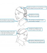 OY631 Bluetooth 5.3 Headset Customer Service Headphone with Mic Noise-Cancelling Wireless Headset for Truck Driver