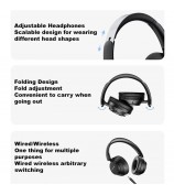 AWEI A360BL Wireless Gaming Headset with Mic, HiFi Stereo Low Latency Bluetooth Headphone