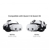 BOBOVR S3 Pro Battery Strap Accessories with 10000mAh Replaceable Battery Pack Compatible with Meta Quest 3S / 3