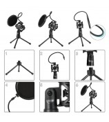 YANMAI PS-2 Recording Microphone Stand Holder with Pop Filter