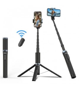 JAMRY kt-259 8-Section Retractable Selfie Stick Tripod with 360 Degree Rotating Phone Clip