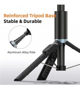 JAMRY kt-259 8-Section Retractable Selfie Stick Tripod with 360 Degree Rotating Phone Clip