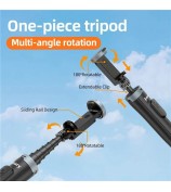 JAMRY kt-259 8-Section Retractable Selfie Stick Tripod with 360 Degree Rotating Phone Clip