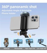 JAMRY kt-259 8-Section Retractable Selfie Stick Tripod with 360 Degree Rotating Phone Clip
