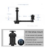 11inch Articulating Magic Arm Super Clamp for DSLR Camera Flash LCD Monitor LED Video Light