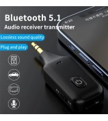 A60 3-in-1 Bluetooth 5.1 Audio Receiver Transmitter Calling 3.5mm Aux Stereo Music Wireless Adapter