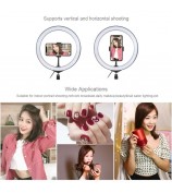 PULUZ PKT3035 10.2 inch Ring Light LED Fill Light + 1.1m Tripod Stand for Vlogging Live Broadcast
