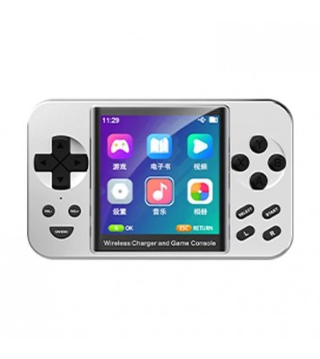 L9 Portable Handheld Video Game Console Phone Magnetic Wireless Charger Power Bank - Silver