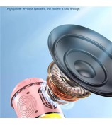 L8 Colorful Light Microphone Speaker Children Wireless Home Singing Handheld Mic - Pink