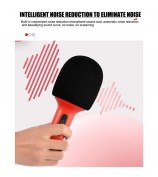 k10 Wireless Karaoke Microphone Speaker Live Streaming Singing Bluetooth Mic - Red
