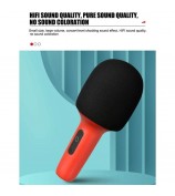 k10 Wireless Karaoke Microphone Speaker Live Streaming Singing Bluetooth Mic - Red