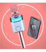 X9 Bluetooth Microphone Speaker Wireless Children Home Karaoke Singing Microphone - Rose Gold