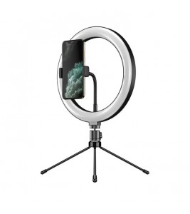 APEXEL APL-FL10JJ13Y 26cm LED Ring Light Photography Selfie Fill Light with Tripod Phone Holder