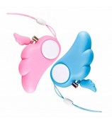 Angel Wing Design Personal Protection Girl Women Security Alarm Device 90dB Loud Sound Self Defense Supplies Emergency Alarm - Blue