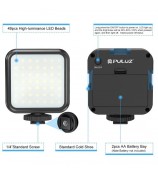 PULUZ PKT3095 Smartphone Vlog Live Streaming Video Rig Kit with Microphone + Tripod + Fill Light - Blue