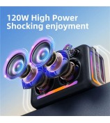 ZEALOT S95 120W High Power TWS Bluetooth Speaker HiFi Stereo Sound Portable Subwoofer - Black