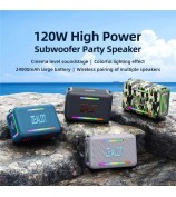 ZEALOT S95 120W High Power TWS Bluetooth Speaker HiFi Stereo Sound Portable Subwoofer - Black