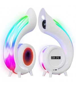 G69 Retro Conch Bluetooth Speaker Abyss Lamp Multi-Function Alarm Clock Makeup Mirror with RGB Light