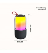 BT2675 Portable Bluetooth Speaker IPX7 Waterproof Subwoofer with RGB Light Support TF Card - Black