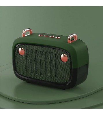 BS32D Wireless Bluetooth Speaker Cartoon Design Bass Outdoor Portable Mini Speaker - Green