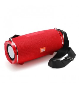 T&G TG187 Portable Wireless Music Speaker Outdoor Waterproof Bluetooth FM TF Bass Stereo Subwoofer with Shoulder Strap (CE Certificated) - Red