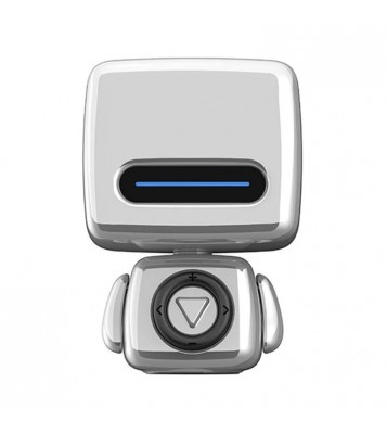 349 Creative Robot Design Portable Wireless Speaker Bluetooth Stereo Music Subwoofer - Silver